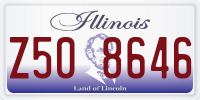 IL license plate Z508646