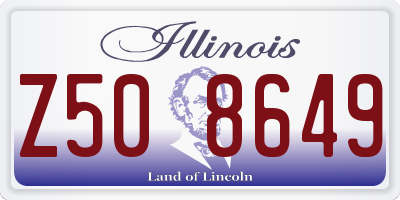 IL license plate Z508649
