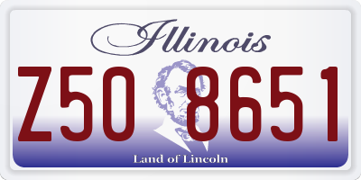 IL license plate Z508651