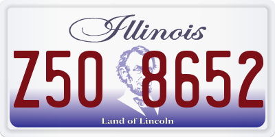 IL license plate Z508652
