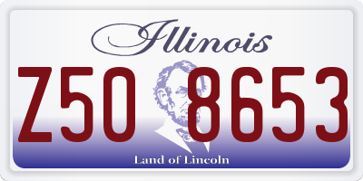 IL license plate Z508653