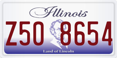 IL license plate Z508654