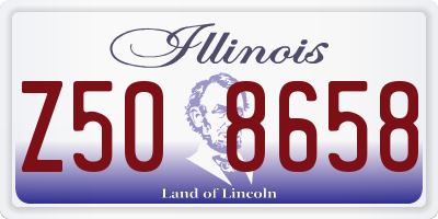 IL license plate Z508658