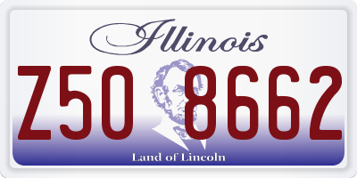 IL license plate Z508662