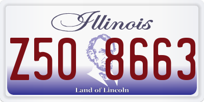 IL license plate Z508663