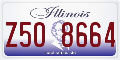 IL license plate Z508664