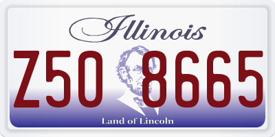 IL license plate Z508665