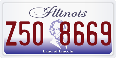 IL license plate Z508669