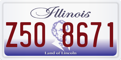 IL license plate Z508671