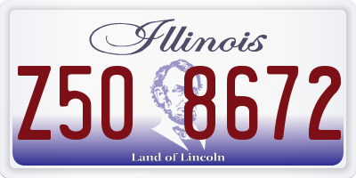 IL license plate Z508672