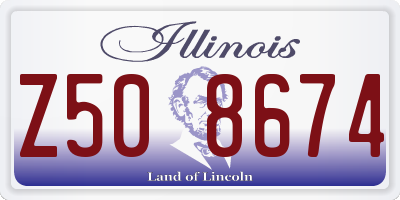 IL license plate Z508674