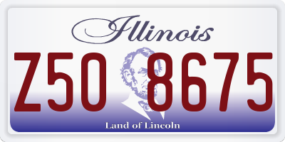 IL license plate Z508675