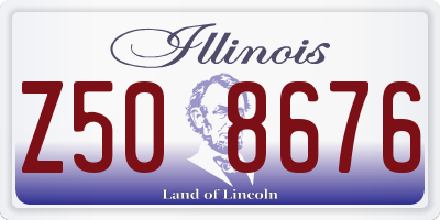 IL license plate Z508676