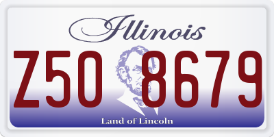 IL license plate Z508679