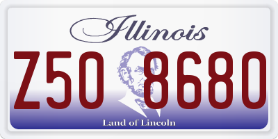 IL license plate Z508680