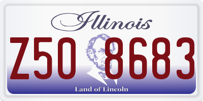 IL license plate Z508683