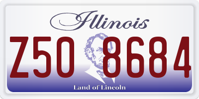 IL license plate Z508684