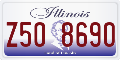IL license plate Z508690