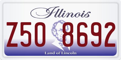 IL license plate Z508692