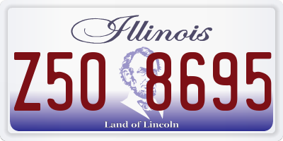 IL license plate Z508695