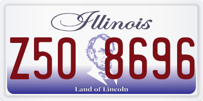 IL license plate Z508696