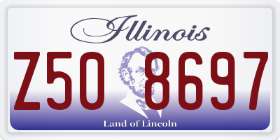IL license plate Z508697