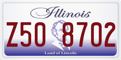 IL license plate Z508702