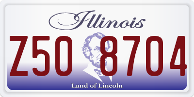 IL license plate Z508704