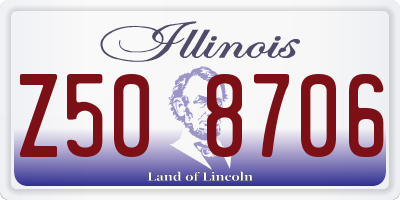 IL license plate Z508706