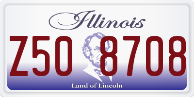 IL license plate Z508708