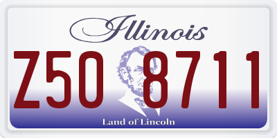 IL license plate Z508711