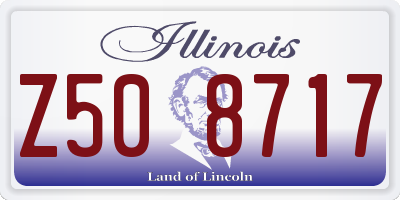 IL license plate Z508717