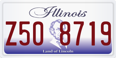 IL license plate Z508719