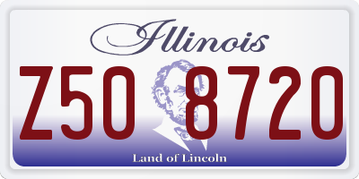 IL license plate Z508720