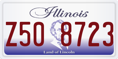 IL license plate Z508723