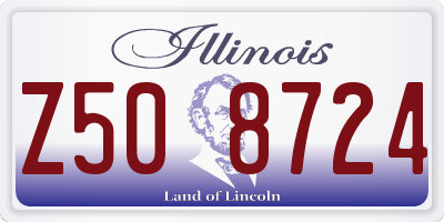 IL license plate Z508724
