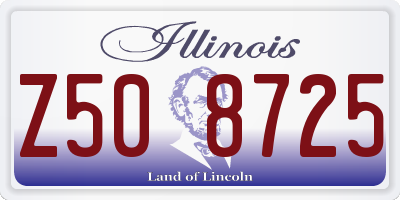 IL license plate Z508725