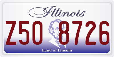 IL license plate Z508726