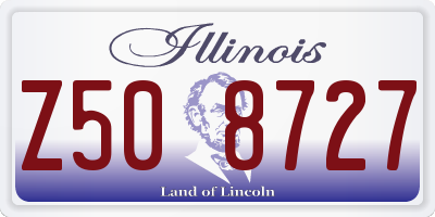 IL license plate Z508727