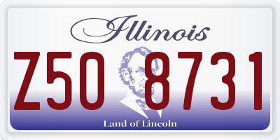 IL license plate Z508731