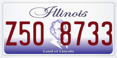 IL license plate Z508733