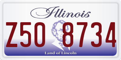 IL license plate Z508734