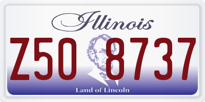 IL license plate Z508737