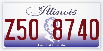 IL license plate Z508740
