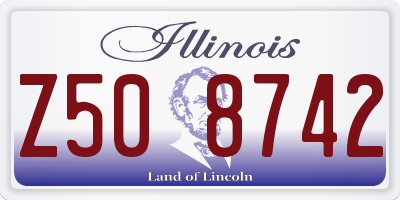 IL license plate Z508742
