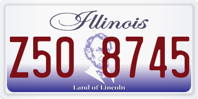 IL license plate Z508745