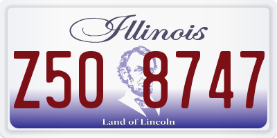IL license plate Z508747