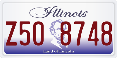 IL license plate Z508748
