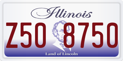 IL license plate Z508750