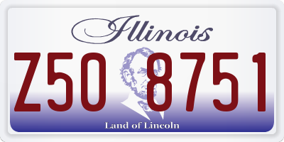 IL license plate Z508751
